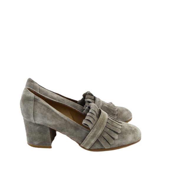 Steve Madden 'Kate' Suede Heeled Loafer #196-149 - Picture 3 of 5